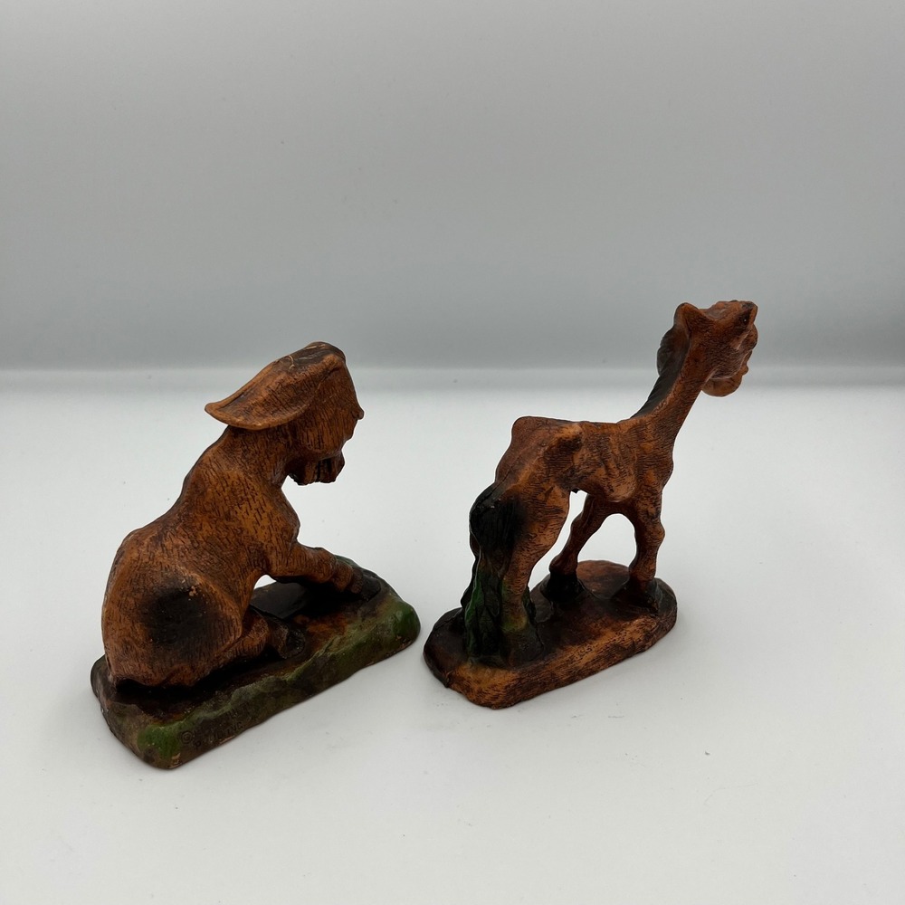 Vintage Resin Carved look Donkey Figurine - Picture 4 of 8